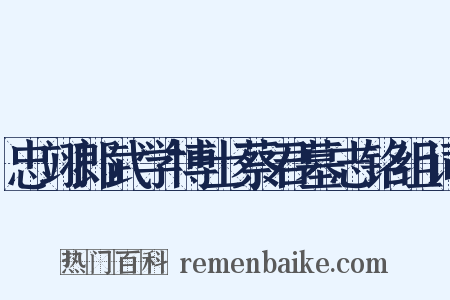 忠翊郎武学博士蔡君墓志铭组词是什么意思的图片